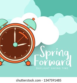 Illustration Of Daylight Saving Time Background.