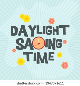 Illustration Of Daylight Saving Time Background.