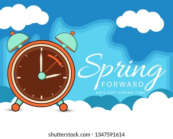Illustration Of Daylight Saving Time Background.