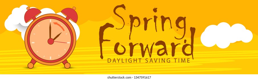 Illustration Of Daylight Saving Time Background.