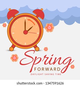 Illustration Of Daylight Saving Time Background.