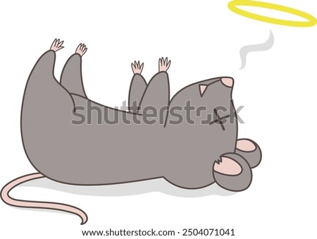 Illustration of a dead rat