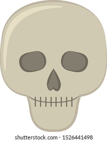 Illustration of a dead skull. Icon Halloween.