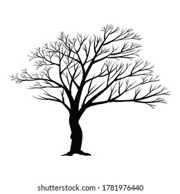 Illustration of a dead tree without leaves