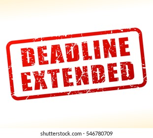 Illustration of deadline extended text 