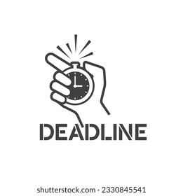 illustration of deadline, deadline icon, vector art.
