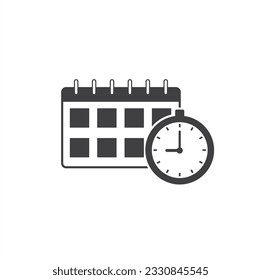 illustration of deadline, deadline icon, vector art.