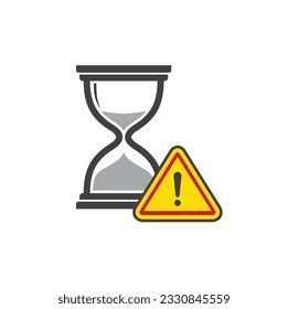ilustración de fecha límite, icono de fecha límite, arte vectorial.