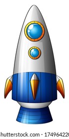 Illustration einer tödlichen Rakete auf weißem Hintergrund