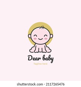 illustration Dear baby logo template