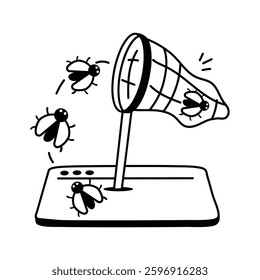 Illustration of debugging tools for identifying and resolving software bugs