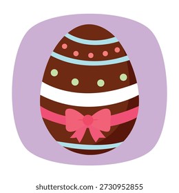 
Illustration of a decorated chocolate easter egg