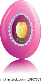 Illustration of a decorated easter egg.
