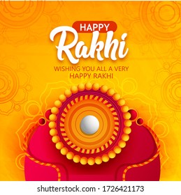 illustration of decorated rakhi for Indian festival Raksha Bandhan