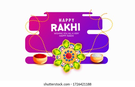 illustration of decorated rakhi for Indian festival Raksha Bandhan