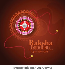illustration of decorated Rakhi for Indian festival Raksha Bandhan, background