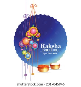 illustration of decorated Rakhi for Indian festival Raksha Bandhan, background