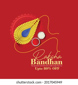 illustration of decorated Rakhi for Indian festival Raksha Bandhan, background