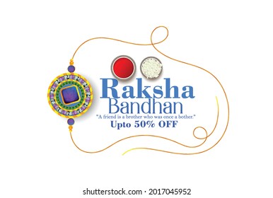 illustration of decorated Rakhi for Indian festival Raksha Bandhan, background