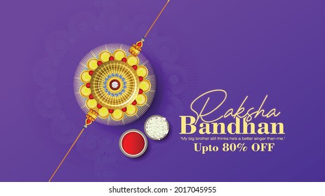 illustration of decorated Rakhi for Indian festival Raksha Bandhan, background