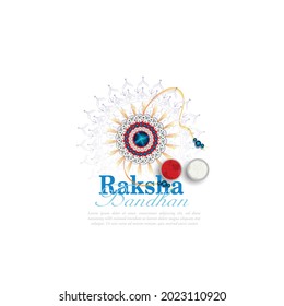 Illustration Of Decorated Rakhi For Indian Festival Raksha Bandhan Background.