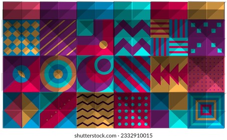illustration for decoration. abstract patterns that let the colors stand out.creativity from wall to wall A modern collage that combines different visual elements.