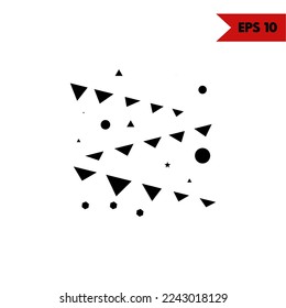 illustration of decoration flag glyph icon