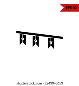 illustration of decoration flag
 glyph icon