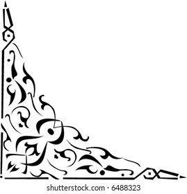 illustration with  decoration on white background