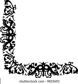 illustration with decoration on white background