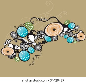 Illustration of a decorative background