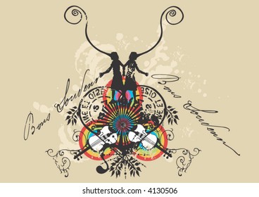 Illustration of a decorative background