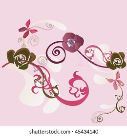 Illustration of a decorative background