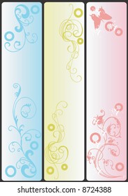 Illustration of decorative banners