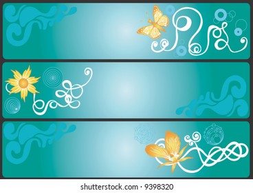 Illustration of decorative banners