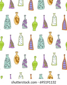 Illustration of decorative bottles