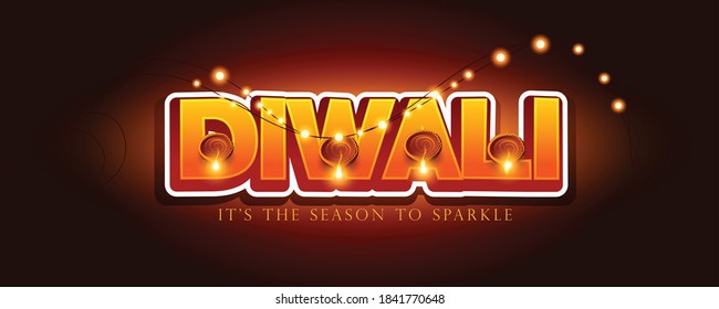 illustration of decorative burning oil diya on Happy Diwali light festival of India Holiday background big sale