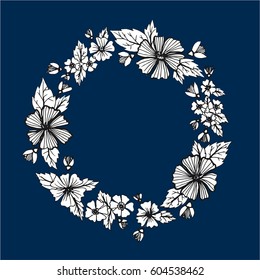 Illustration of a decorative frame on a colored background, vector