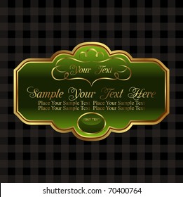 Illustration decorative ornate gold frame - vector