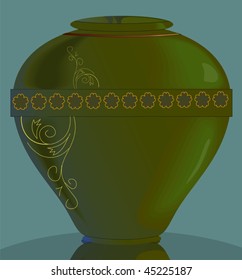 Illustration of decorative pot	