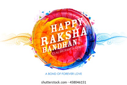 illustration of decorative Rakhi for Raksha Bandhan, Indian festival for brother and sister bonding celebration