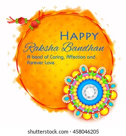 illustration of decorative Rakhi for Raksha Bandhan, Indian festival for brother and sister bonding celebration