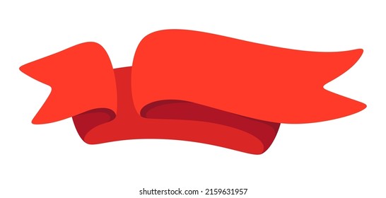 Illustration of decorative ribbon. Banner in abstract style.