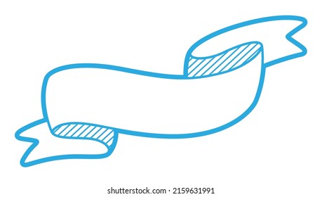 Illustration of decorative ribbon. Banner in abstract style.