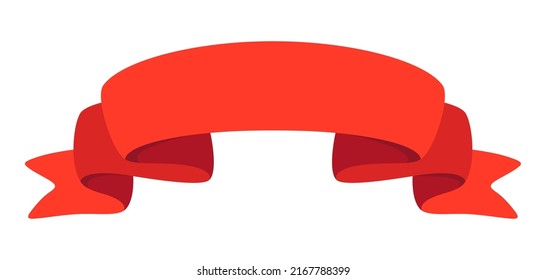Illustration of decorative ribbon. Banner in abstract style.