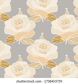 Illustration of a decorative rose.Vector. Pattern.