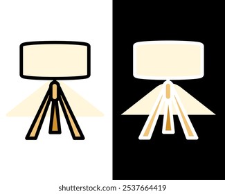 Illustration of decorative table lamps, standing lamps, suitable for decorating work or study rooms