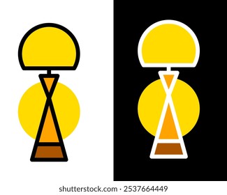 Illustration of decorative table lamps, standing lamps, suitable for decorating work or study rooms