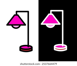 Ilustração de candeeiros de mesa decorativos, candeeiros de pé, adequados para decoração de salas de trabalho ou de estudo