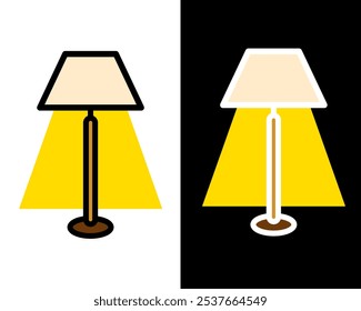 Illustration of decorative table lamps, standing lamps, suitable for decorating work or study rooms